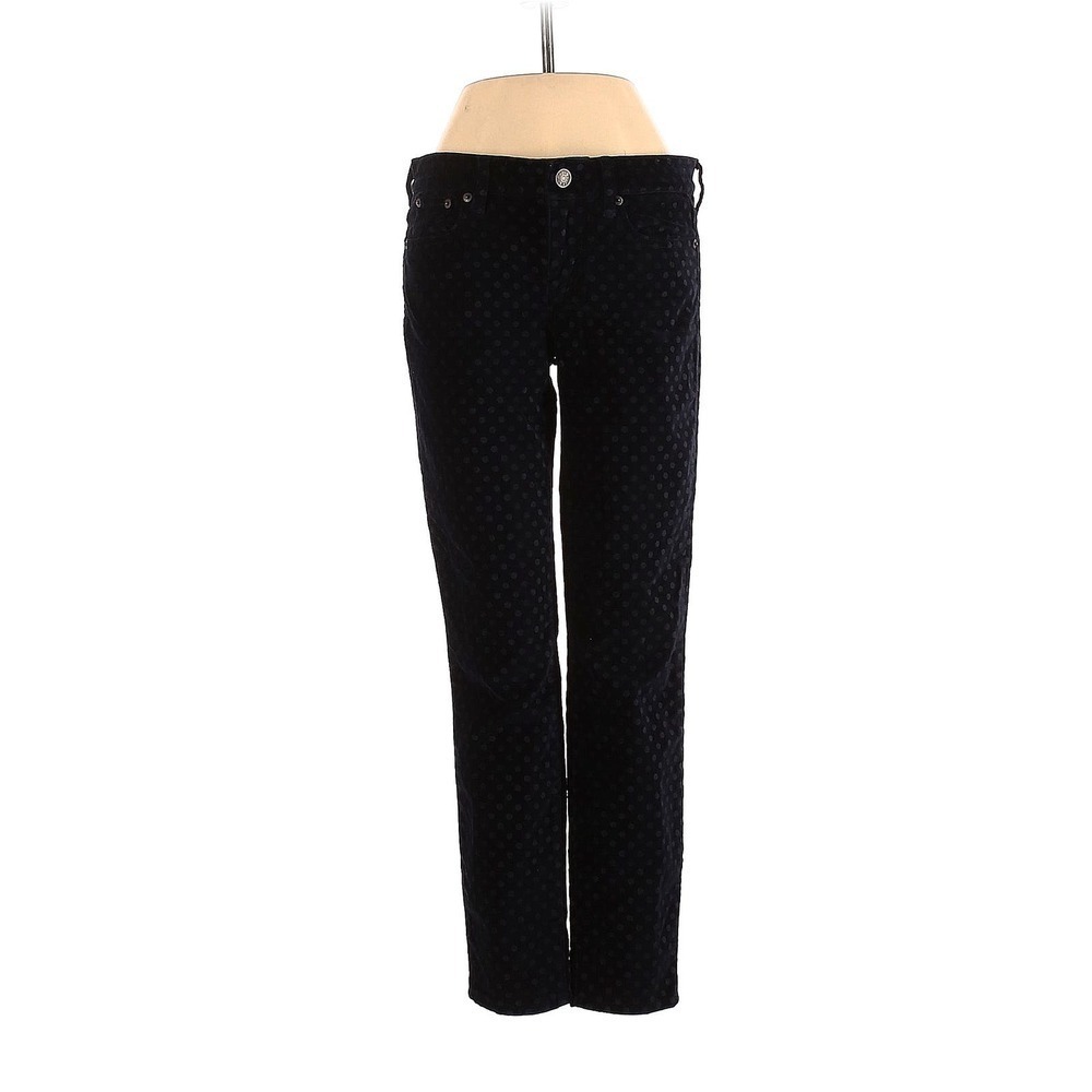 J. Crew Velour Toothpink polka dot pants 26 ankle